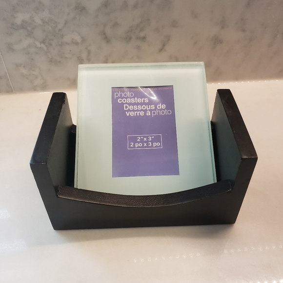 Brand new Cherished Accents Glass Photo Coasters with holder - Picture 4 of 12